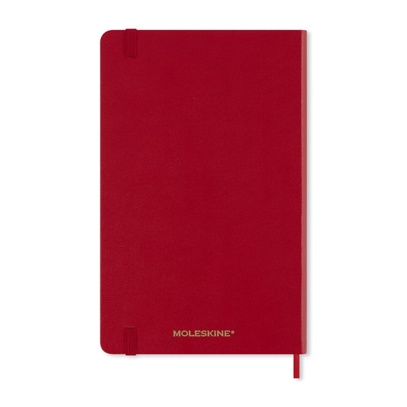 Custom Moleskine® Hard Cover Holiday Notebook and GO Pen Gift Set - Scarlet Red - 3