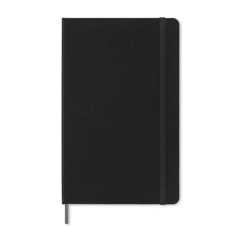 Custom Moleskine® Hard Cover Large 12-Month Daily 2026 Planner - Black - 1