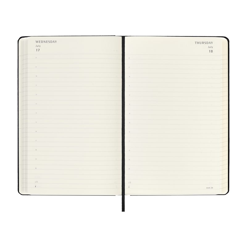 Custom Moleskine® Hard Cover Large 12-Month Daily 2026 Planner - Black - 3