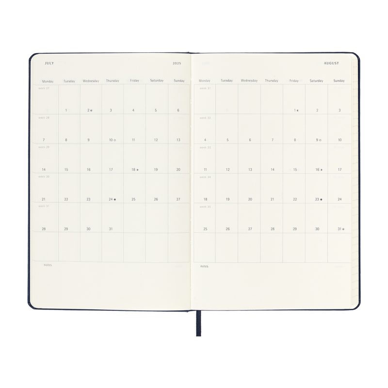 Custom Moleskine® Hard Cover Large 12-Month Daily 2026 Planner - Black - 4