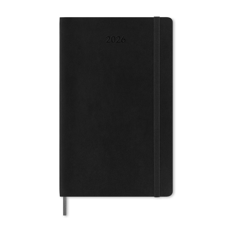 Custom Moleskine® Soft Cover Large 12-Month Weekly 2026 Planner - Black - 1