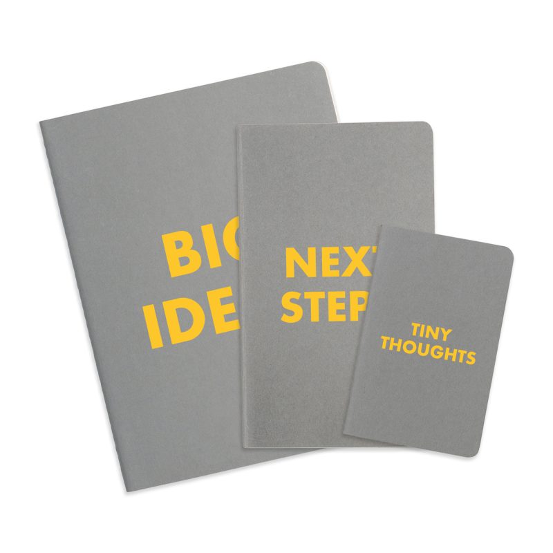 Custom Moleskine® Assorted Cahier Gift Set - Pebble Grey - 2