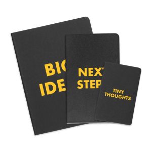 Custom Moleskine® Assorted Size Cahier 3-Pack - Black