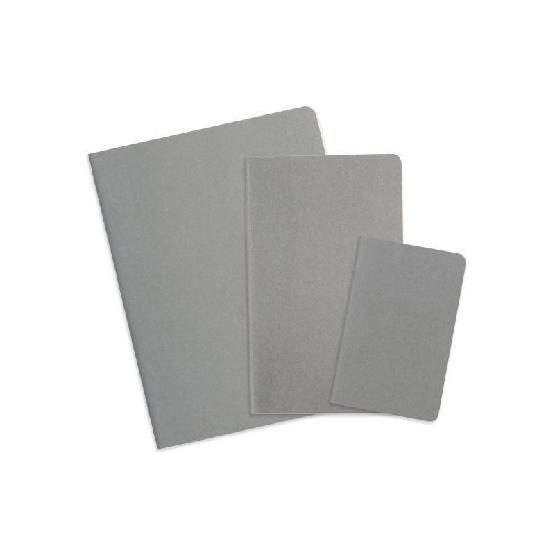 Custom Moleskine® Assorted Size Cahier 3-Pack - Pebble Grey - 1