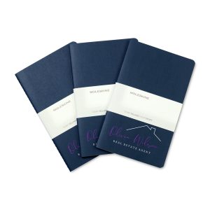 Custom Moleskine® Large Cahier 3-Pack - Sapphire Blue