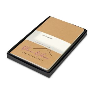 Custom Moleskine® Large Cahier Gift Set - Kraft