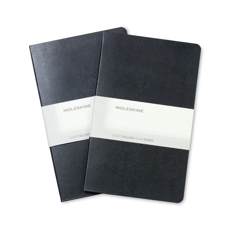 Custom Moleskine® Large Volant 2-Pack - Black - 1