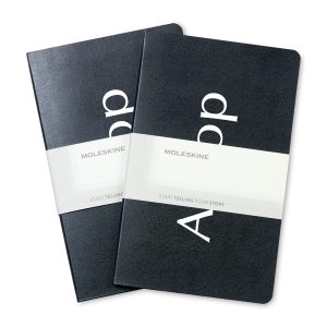 Custom Moleskine® Large Volant 2-Pack - Black