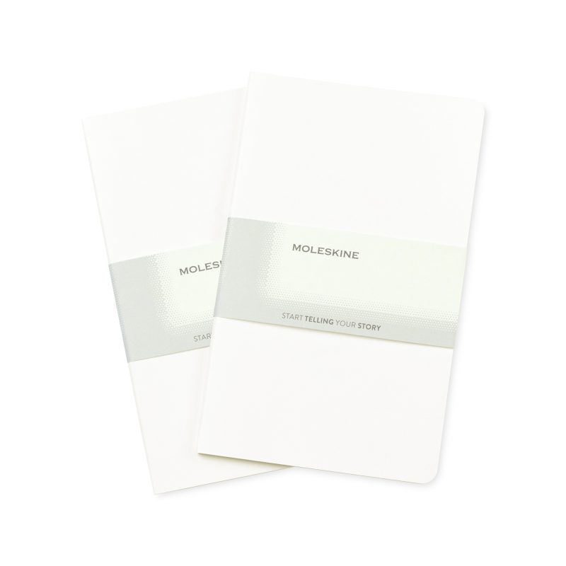 Custom Moleskine® Large Volant 2-Pack - White - 1