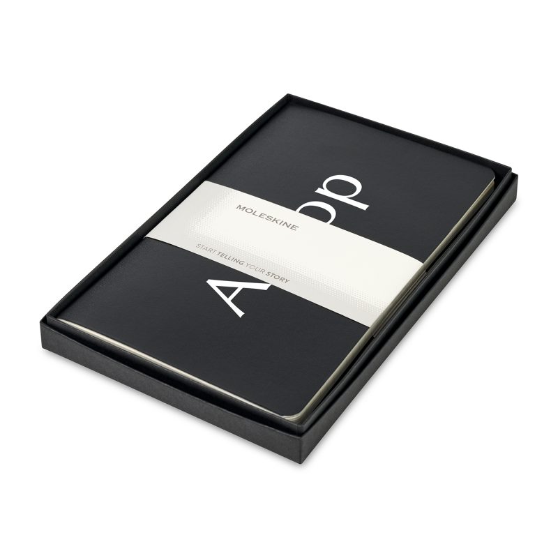 Custom Moleskine® Large Volant Gift Set - Black