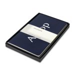 Custom Moleskine® Large Volant Gift Set - Navy Blue