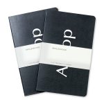 Custom Moleskine® Large Volant and GO Pen Gift Set - Black - 2