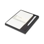 Custom Moleskine® Large Volant and GO Pen Gift Set - White - 1