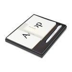Custom Moleskine® Large Volant and GO Pen Gift Set - White