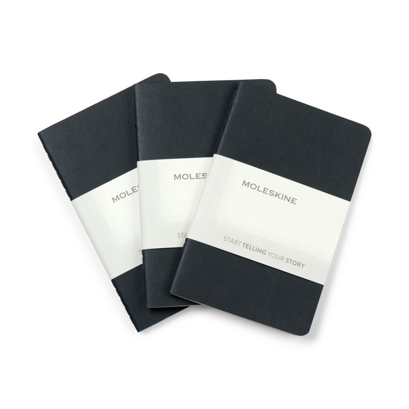 Custom Moleskine® Pocket Cahier 3-Pack - Black - 1