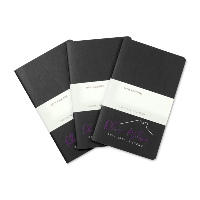 Moleskine®-Pocket-Cahier-3-Pack-Black-102971-001 Custom Moleskine® Pocket Cahier 3-Pack - Black