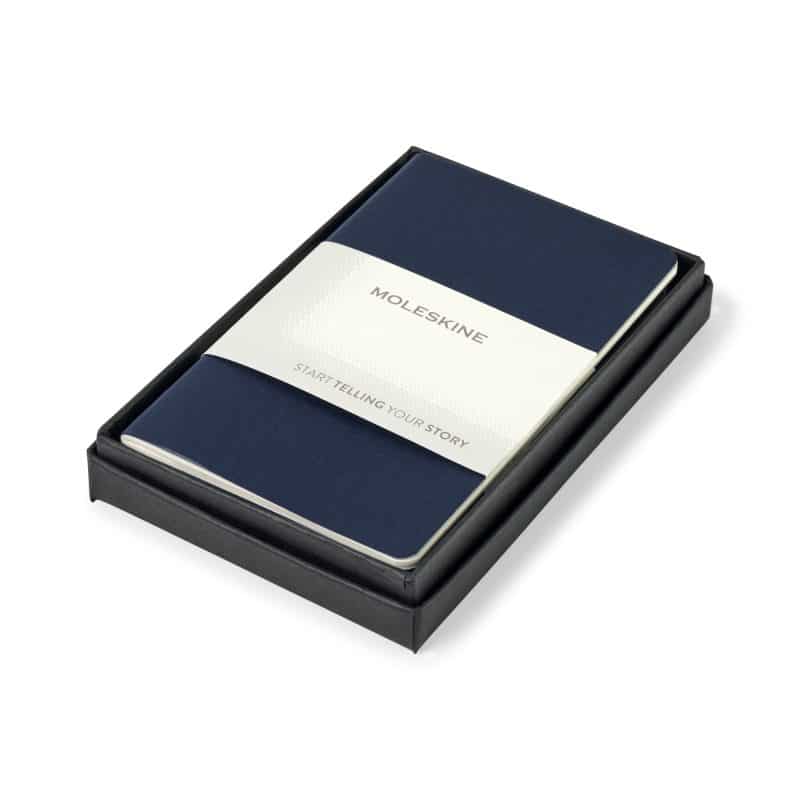Custom Moleskine® Pocket Cahier Gift Set - Sapphire Blue - 1