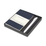 Custom Moleskine® Pocket Cahier and GO Pen Gift Set - Sapphire Blue - 1