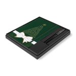Custom Moleskine® Hard Cover Holiday Notebook and Kaweco Pen Gift Set - Myrtle Green