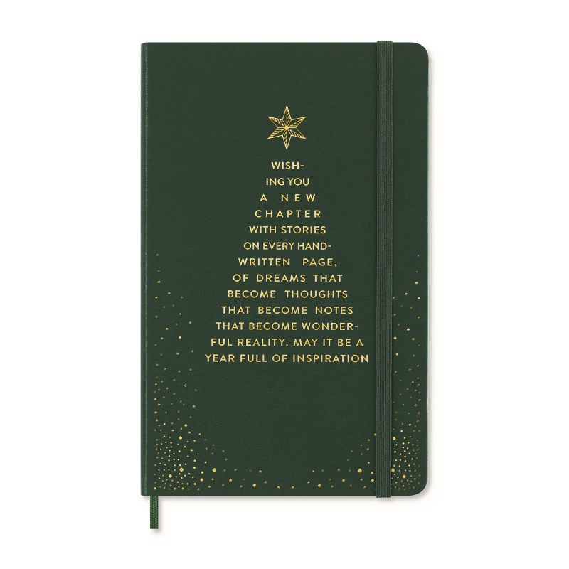 Custom Moleskine® Hard Cover Holiday Notebook and Kaweco Pen Gift Set - Myrtle Green - 2