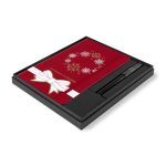 Custom Moleskine® Hard Cover Holiday Notebook and Kaweco Pen Gift Set - Scarlet Red