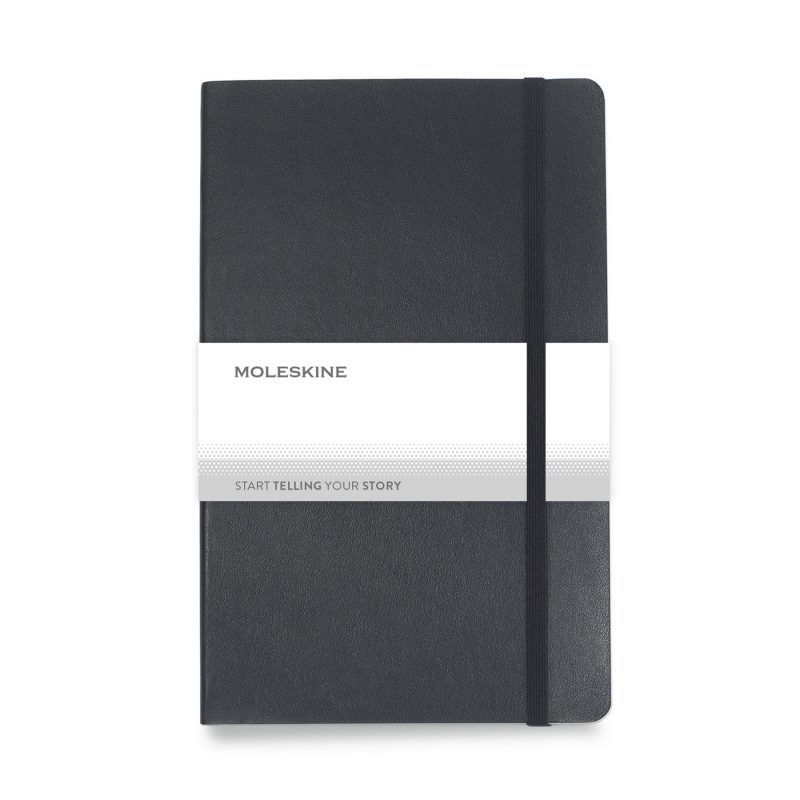 Custom Moleskine® Soft Cover Ruled Large Notebook - Black - 6