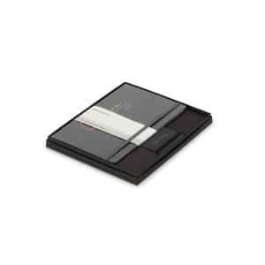 Custom Moleskine Large Notebook and Mini Notebook Charm Gift Set - Slate Grey-Black