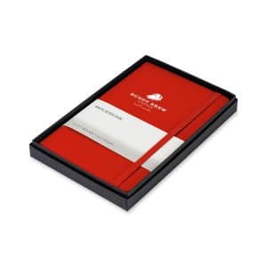 Custom Moleskine Medium Notebook Gift Set - Scarlet Red