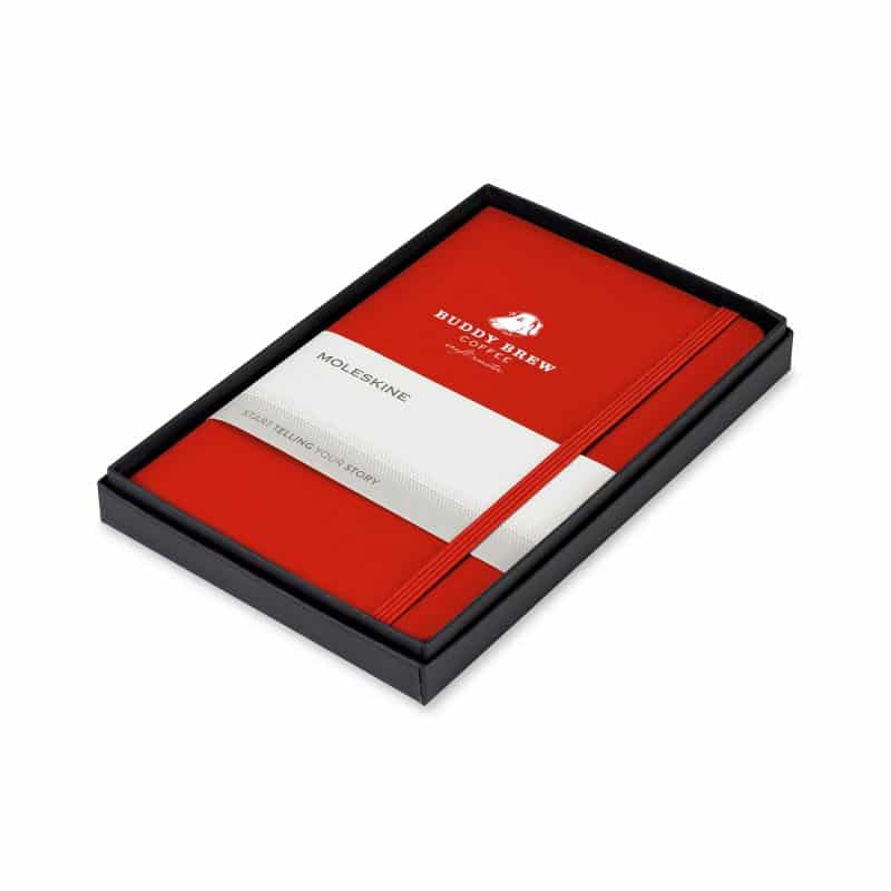 Custom Moleskine Medium Notebook Gift Set - Scarlet Red