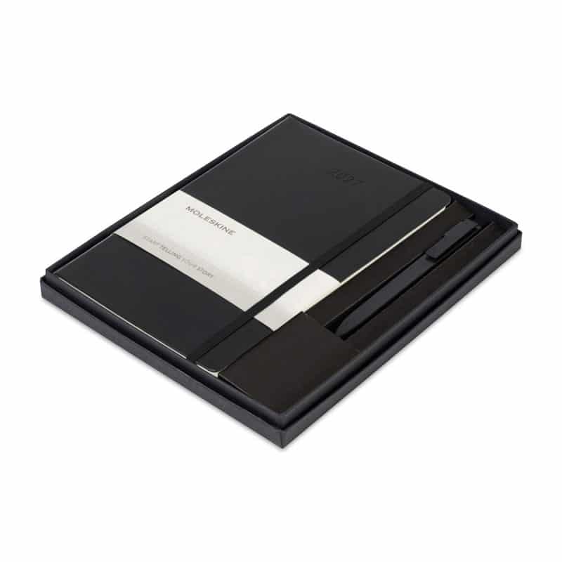 Custom MoleskineHard Cover Large 12-Month Weekly 2027 Planner and GO Pen Gift Set - Black - 1