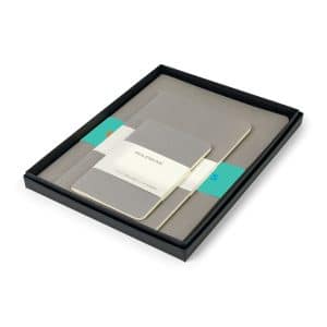 Custom Moleskine Assorted Cahier Gift Set - Pebble Grey