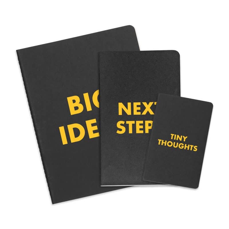 Custom Moleskine Assorted Cahier and GO Pen Gift Set - Black - 2