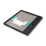 Custom Moleskine Assorted Cahier and GO Pen Gift Set - Pebble Grey