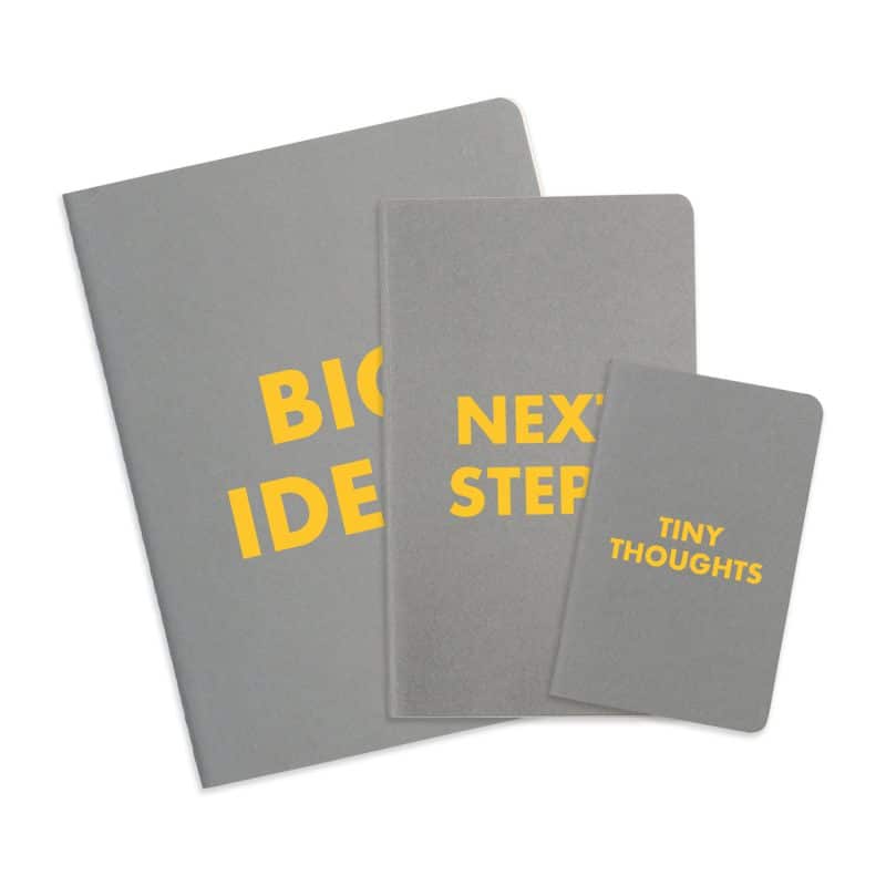 Custom Moleskine Assorted Cahier and GO Pen Gift Set - Pebble Grey - 2
