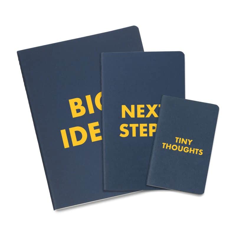 Custom Moleskine Assorted Cahier and GO Pen Gift Set - Sapphire Blue-White - 2