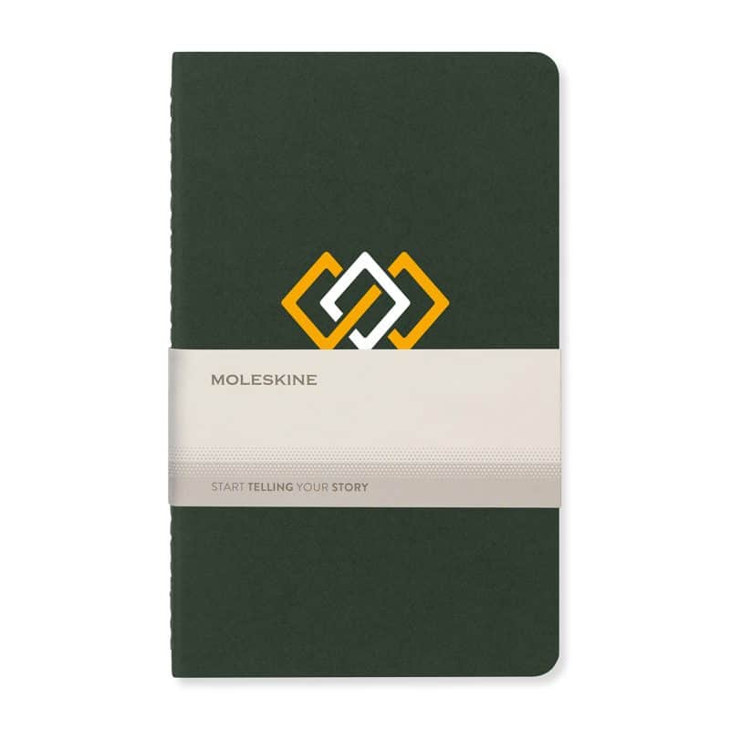 Custom Moleskine Cahier Ruled Large Journal - Myrtle Green - 2