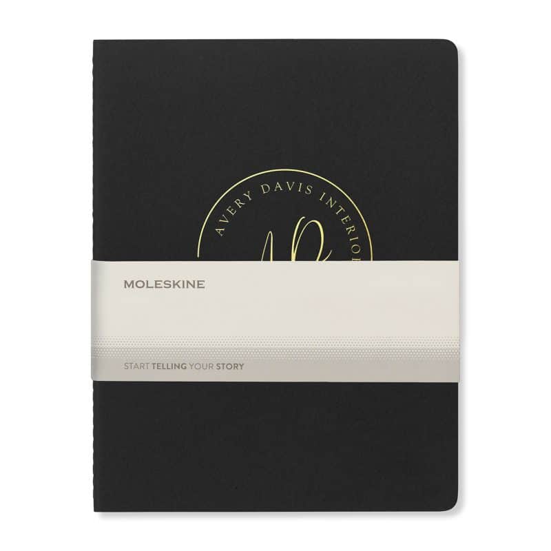 Custom Moleskine Cahier Ruled XX-Large Journal - Black - 2