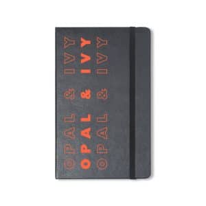 Custom Moleskine Hard Cover Ruled Large Notebook - Black