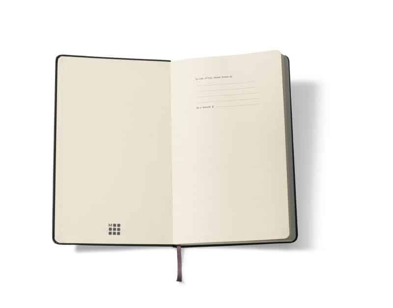 Custom Moleskine Hard Cover Ruled Large Notebook - Black - 5
