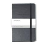 Custom Moleskine Hard Cover Ruled Large Notebook - Black - 6