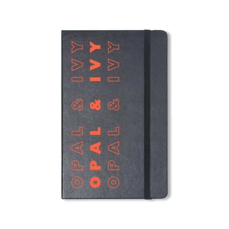 Custom Moleskine Hard Cover Ruled Large Notebook - Black