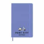 Custom Moleskine Hard Cover Ruled Large Notebook - Hydrangea Blue