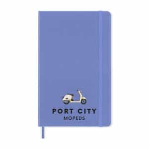 Custom Moleskine Hard Cover Ruled Large Notebook - Hydrangea Blue