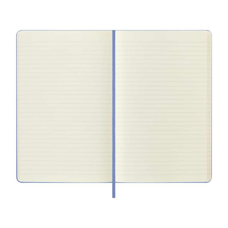 Custom Moleskine Hard Cover Ruled Large Notebook - Hydrangea Blue - 4