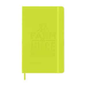 Custom Moleskine Hard Cover Ruled Large Notebook - Lemon Green