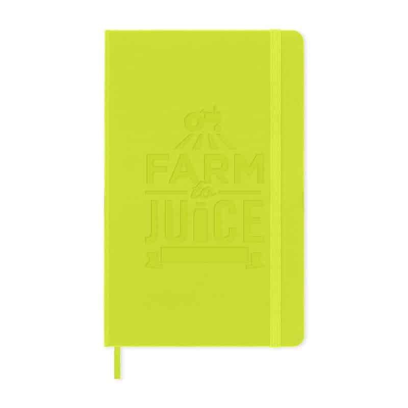 Custom Moleskine Hard Cover Ruled Large Notebook - Lemon Green