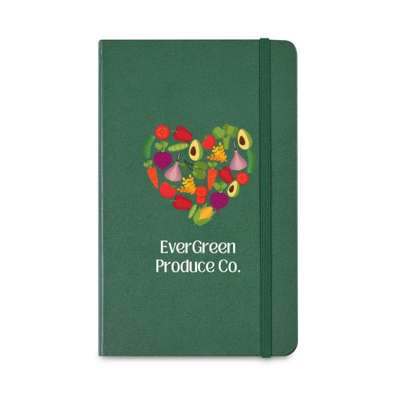 Custom Moleskine Hard Cover Ruled Large Notebook - Myrtle Green