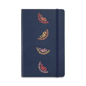 Custom Moleskine Hard Cover Ruled Large Notebook - Navy Blue