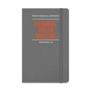 Custom Moleskine Hard Cover Ruled Large Notebook - Slate Grey