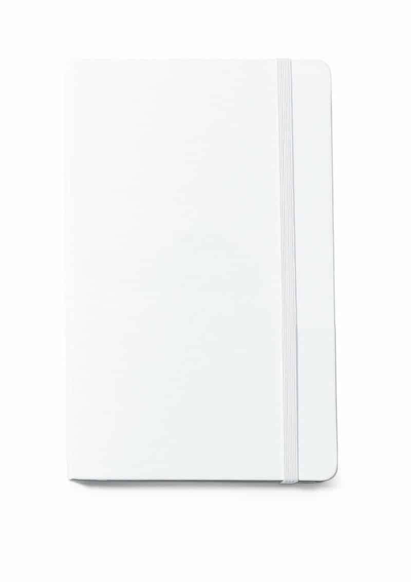 Custom Moleskine Hard Cover Ruled Large Notebook - White - 1